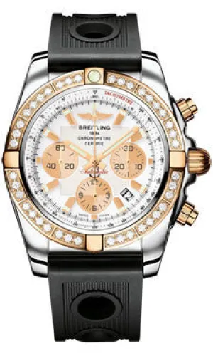 Breitling - Chronomat 44 Steel and Rose Gold 40 Diamond Bezel - Ocean Racer Strap