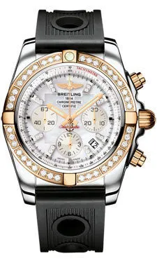 Breitling - Chronomat 44 Steel and Rose Gold 40 Diamond Bezel - Ocean Racer Strap