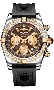 Breitling - Chronomat 44 Steel and Rose Gold 40 Diamond Bezel - Ocean Racer Strap