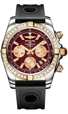 Breitling - Chronomat 44 Steel and Rose Gold 40 Diamond Bezel - Ocean Racer Strap