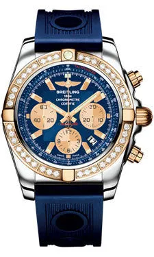 Breitling - Chronomat 44 Steel and Rose Gold 40 Diamond Bezel - Ocean Racer Strap