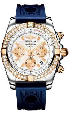 Breitling - Chronomat 44 Steel and Rose Gold 40 Diamond Bezel - Ocean Racer Strap