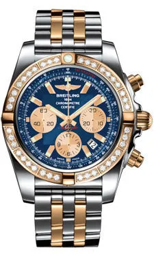 Breitling - Chronomat 44 Steel and Rose Gold 40 Diamond Bezel - Two-Tone Pilot Bracelet
