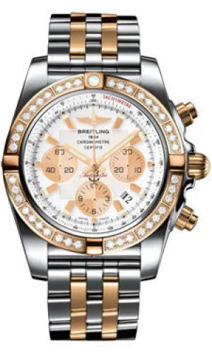 Breitling - Chronomat 44 Steel and Rose Gold 40 Diamond Bezel - Two-Tone Pilot Bracelet