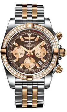 Breitling - Chronomat 44 Steel and Rose Gold 40 Diamond Bezel - Two-Tone Pilot Bracelet