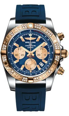 Breitling - Chronomat 44 Steel and Rose Gold 60 Diamond Bezel - Diver Pro III Strap