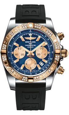 Breitling - Chronomat 44 Steel and Rose Gold 60 Diamond Bezel - Diver Pro III Strap