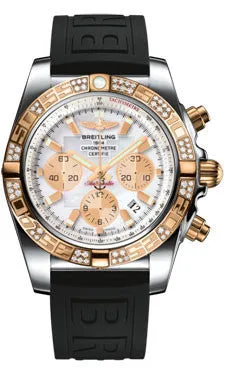 Breitling - Chronomat 44 Steel and Rose Gold 60 Diamond Bezel - Diver Pro III Strap