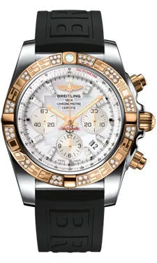 Breitling - Chronomat 44 Steel and Rose Gold 60 Diamond Bezel - Diver Pro III Strap