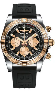 Breitling - Chronomat 44 Steel and Rose Gold 60 Diamond Bezel - Diver Pro III Strap