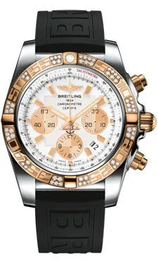 Breitling - Chronomat 44 Steel and Rose Gold 60 Diamond Bezel - Diver Pro III Strap