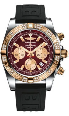 Breitling - Chronomat 44 Steel and Rose Gold 60 Diamond Bezel - Diver Pro III Strap