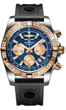 Breitling - Chronomat 44 Steel and Rose Gold 60 Diamond Bezel - Ocean Racer Strap