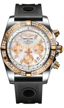 Breitling - Chronomat 44 Steel and Rose Gold 60 Diamond Bezel - Ocean Racer Strap