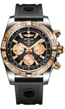 Breitling - Chronomat 44 Steel and Rose Gold 60 Diamond Bezel - Ocean Racer Strap