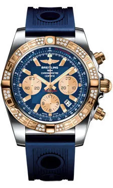 Breitling - Chronomat 44 Steel and Rose Gold 60 Diamond Bezel - Ocean Racer Strap