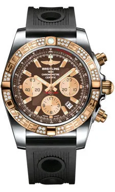 Breitling - Chronomat 44 Steel and Rose Gold 60 Diamond Bezel - Ocean Racer Strap