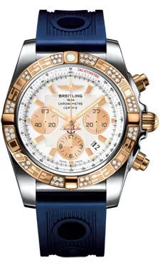 Breitling - Chronomat 44 Steel and Rose Gold 60 Diamond Bezel - Ocean Racer Strap
