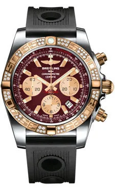 Breitling - Chronomat 44 Steel and Rose Gold 60 Diamond Bezel - Ocean Racer Strap