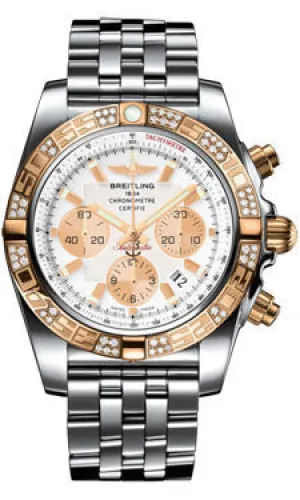 Breitling - Chronomat 44 Steel and Rose Gold 60 Diamond Bezel - Pilot Bracelet - Steel