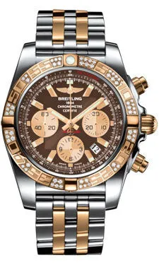 Breitling - Chronomat 44 Steel and Rose Gold 60 Diamond Bezel - Pilot Bracelet - Two-Tone