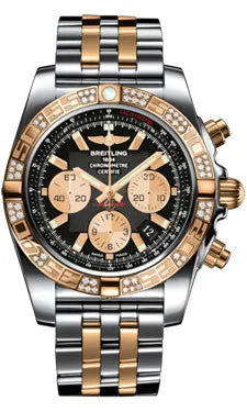 Breitling - Chronomat 44 Steel and Rose Gold 60 Diamond Bezel - Pilot Bracelet - Two-Tone
