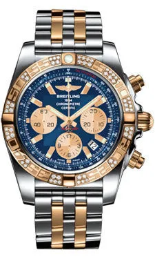 Breitling - Chronomat 44 Steel and Rose Gold 60 Diamond Bezel - Pilot Bracelet - Two-Tone