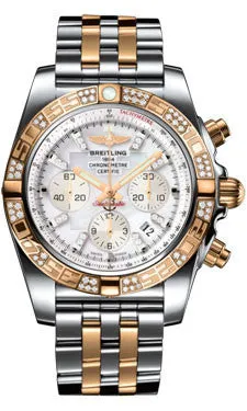 Breitling - Chronomat 44 Steel and Rose Gold 60 Diamond Bezel - Pilot Bracelet - Two-Tone