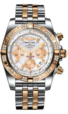 Breitling - Chronomat 44 Steel and Rose Gold 60 Diamond Bezel - Pilot Bracelet - Two-Tone