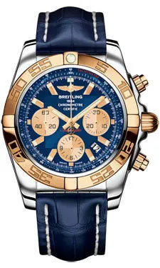 Breitling - Chronomat 44 Steel and Rose Gold Polished Bezel - Croco Strap