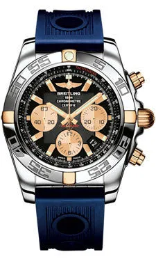 Breitling - Chronomat 44 Steel and Rose Gold Polished Bezel - Ocean Racer Strap