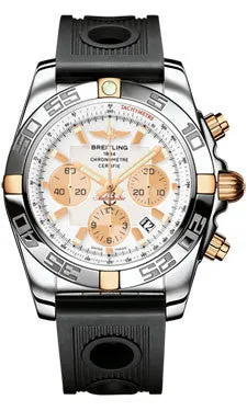Breitling - Chronomat 44 Steel and Rose Gold Polished Bezel - Ocean Racer Strap