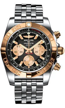 Breitling - Chronomat 44 Steel and Rose Gold Polished Bezel - Pilot Steel Bracelet