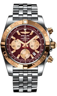 Breitling - Chronomat 44 Steel and Rose Gold Polished Bezel - Pilot Steel Bracelet