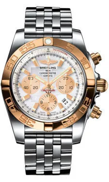Breitling - Chronomat 44 Steel and Rose Gold Polished Bezel - Pilot Steel Bracelet