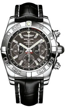 Breitling - Chronomat 44 Steel Polished Bezel - Croco Strap