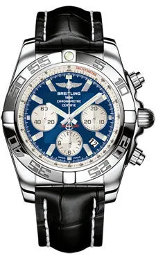Breitling - Chronomat 44 Steel Polished Bezel - Croco Strap
