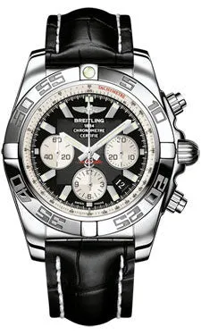 Breitling - Chronomat 44 Steel Polished Bezel - Croco Strap