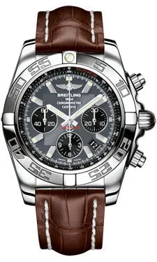Breitling - Chronomat 44 Steel Polished Bezel - Croco Strap