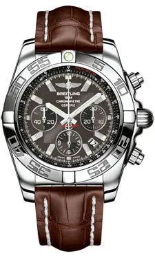 Breitling - Chronomat 44 Steel Polished Bezel - Croco Strap