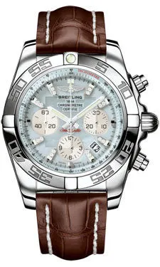 Breitling - Chronomat 44 Steel Polished Bezel - Croco Strap
