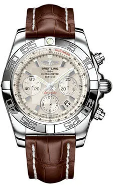 Breitling - Chronomat 44 Steel Polished Bezel - Croco Strap