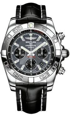 Breitling - Chronomat 44 Steel Polished Bezel - Croco Strap