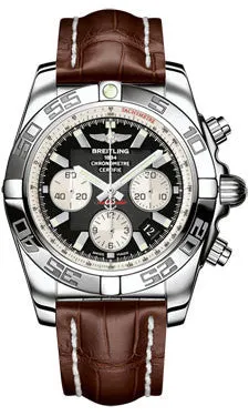 Breitling - Chronomat 44 Steel Polished Bezel - Croco Strap