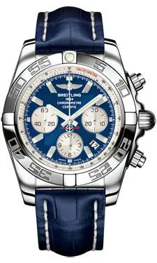 Breitling - Chronomat 44 Steel Polished Bezel - Croco Strap