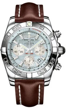 Breitling - Chronomat 44 Steel Polished Bezel - Leather Strap