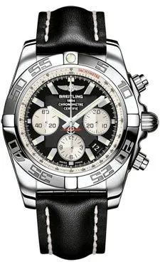 Breitling - Chronomat 44 Steel Polished Bezel - Leather Strap