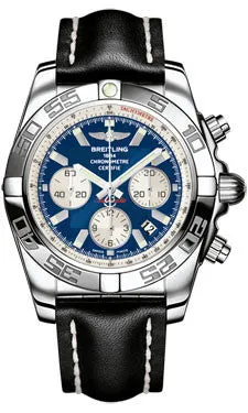 Breitling - Chronomat 44 Steel Polished Bezel - Leather Strap