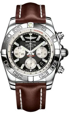 Breitling - Chronomat 44 Steel Polished Bezel - Leather Strap