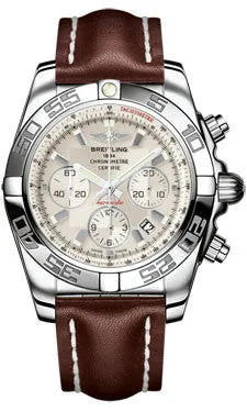 Breitling - Chronomat 44 Steel Polished Bezel - Leather Strap